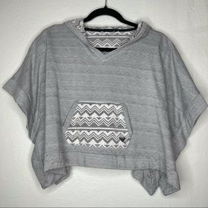 Roxy Cropped hoodie poncho